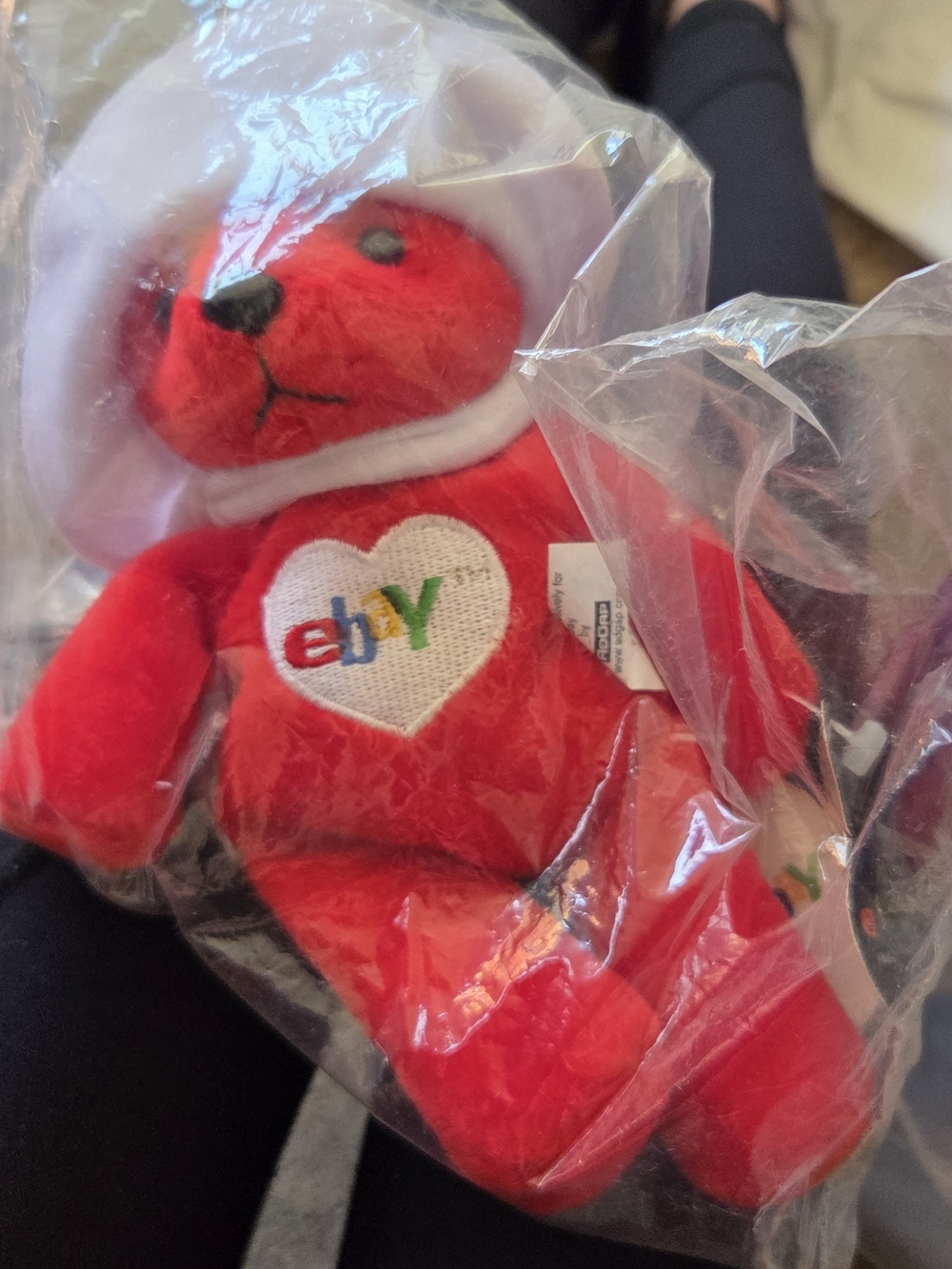 ebay Red Heart Logo Plush Bear - Kids Toy